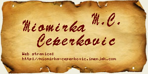 Miomirka Čeperković vizit kartica